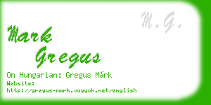 mark gregus business card